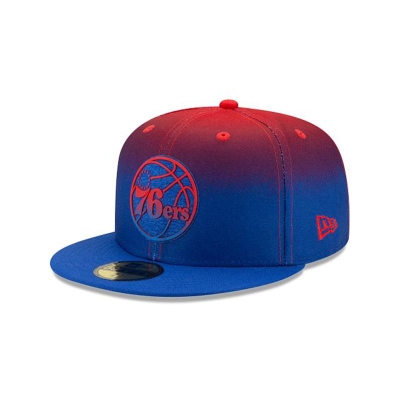 Philadelphia 76ers Gorra | New Era NBA Back Half 59fifty Fitted Cap Mexico - Azules